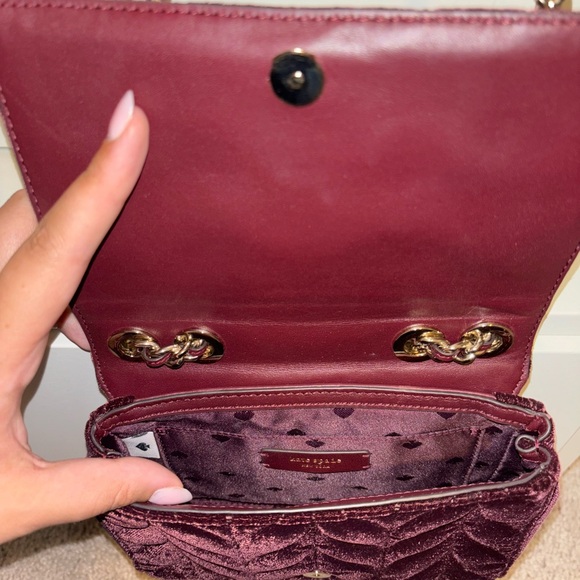 Kate Spade red velvet bag - Picture 4 of 6